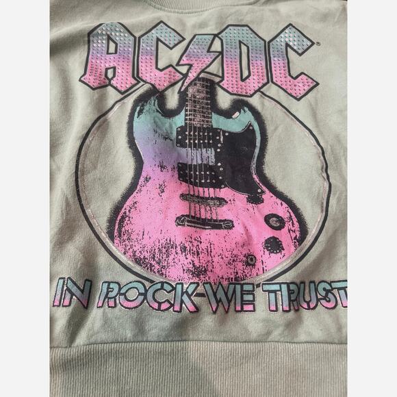 AC/DC kids sweatshirt sea foam green - Size 8 - Picture 3 of 4